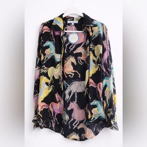 Colorful Horse Print Top